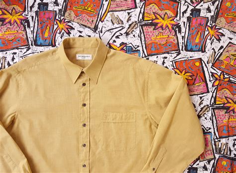 ysl mens button up shirt|ysl shirts.